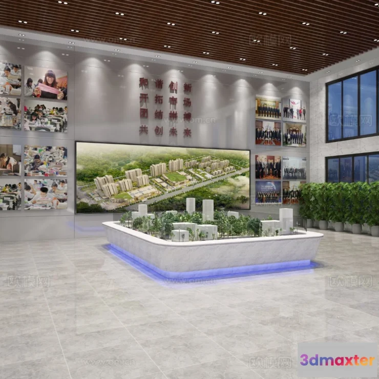 1515850 - Exhibition Room - 3D Model For Interior Design - 1095 3D Max