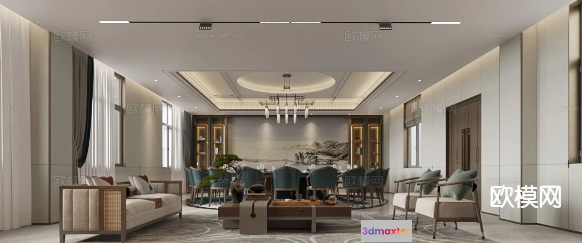 1535074 - RESTAURANT & COFFEE SHOP - 3D Model For Interior Design - 10707 3D Max