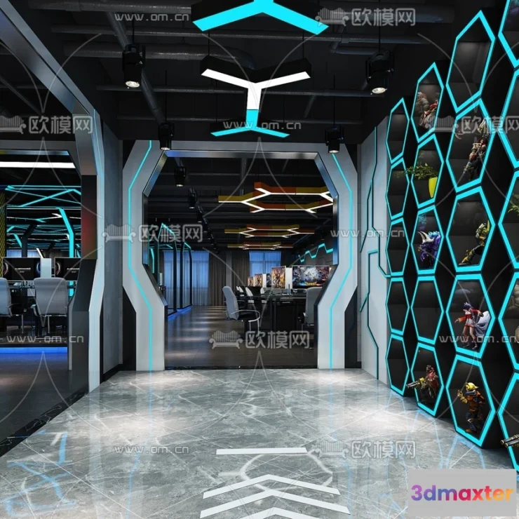 1535284 - PUBLIC COMMERCE SPACE - 3D Model For Interior Design - 10812 3D Max