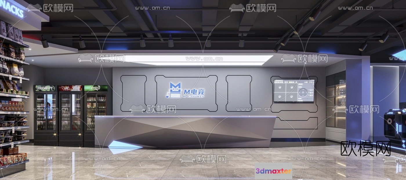 1535288 - PUBLIC COMMERCE SPACE - 3D Model For Interior Design - 10814 3D Max