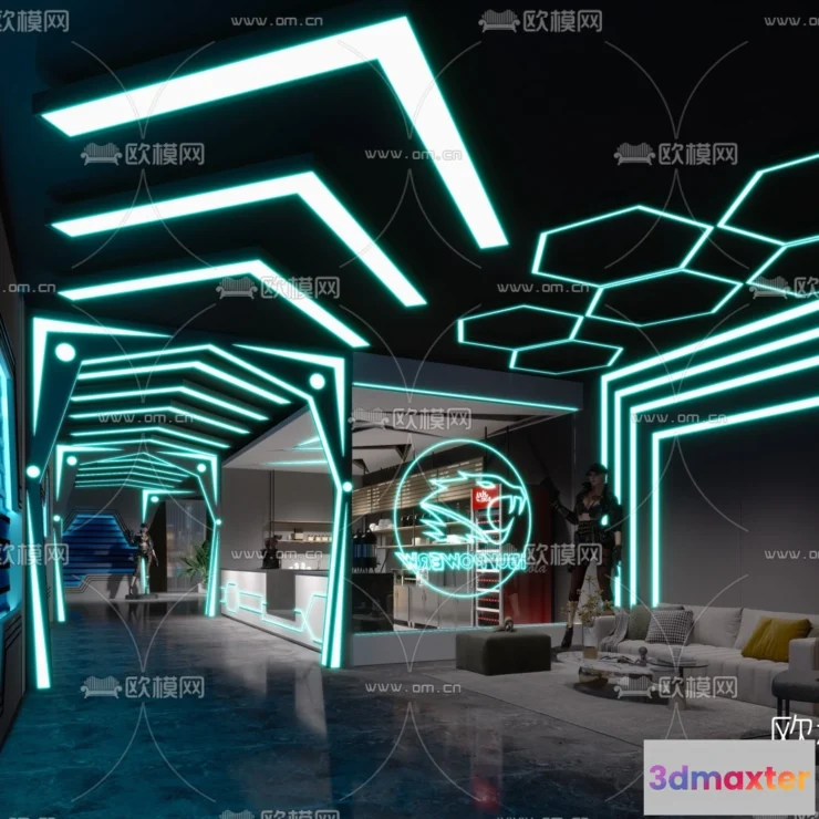 1535290 - PUBLIC COMMERCE SPACE - 3D Model For Interior Design - 10815 3D Max