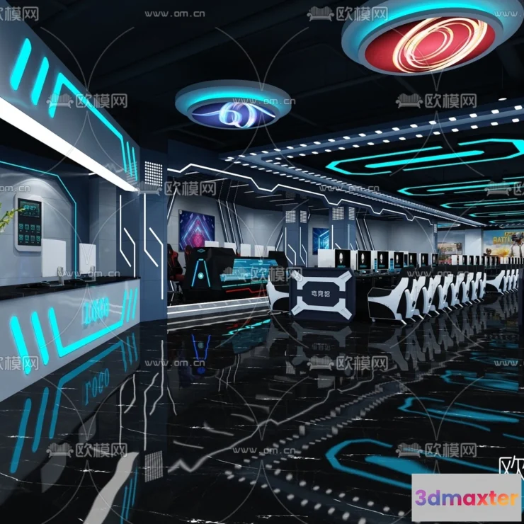 1535308 - PUBLIC COMMERCE SPACE - 3D Model For Interior Design - 10824 3D Max