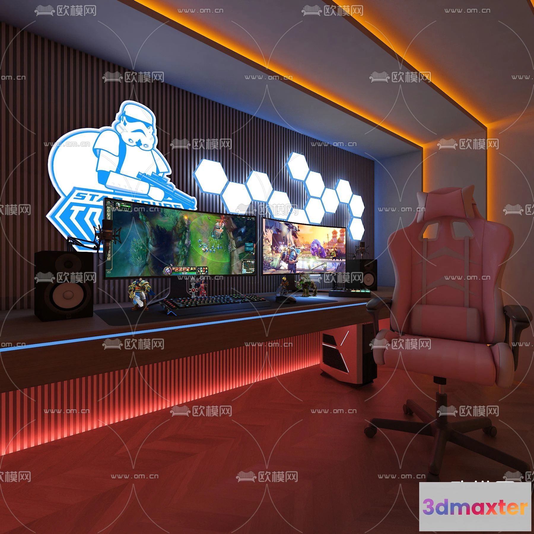 1535342 - PUBLIC COMMERCE SPACE - 3D Model For Interior Design - 10841 3D Max