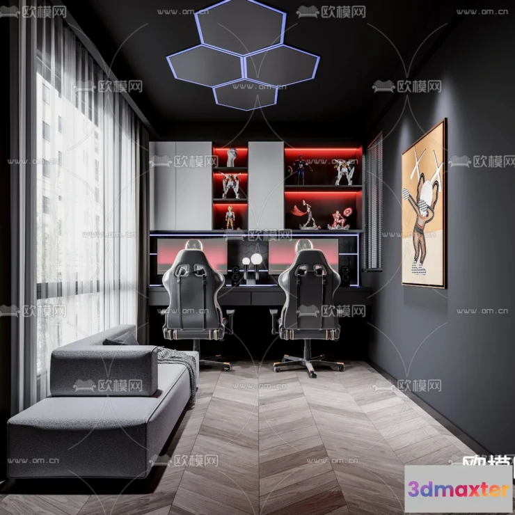 1535348 - PUBLIC COMMERCE SPACE - 3D Model For Interior Design - 10844 3D Max