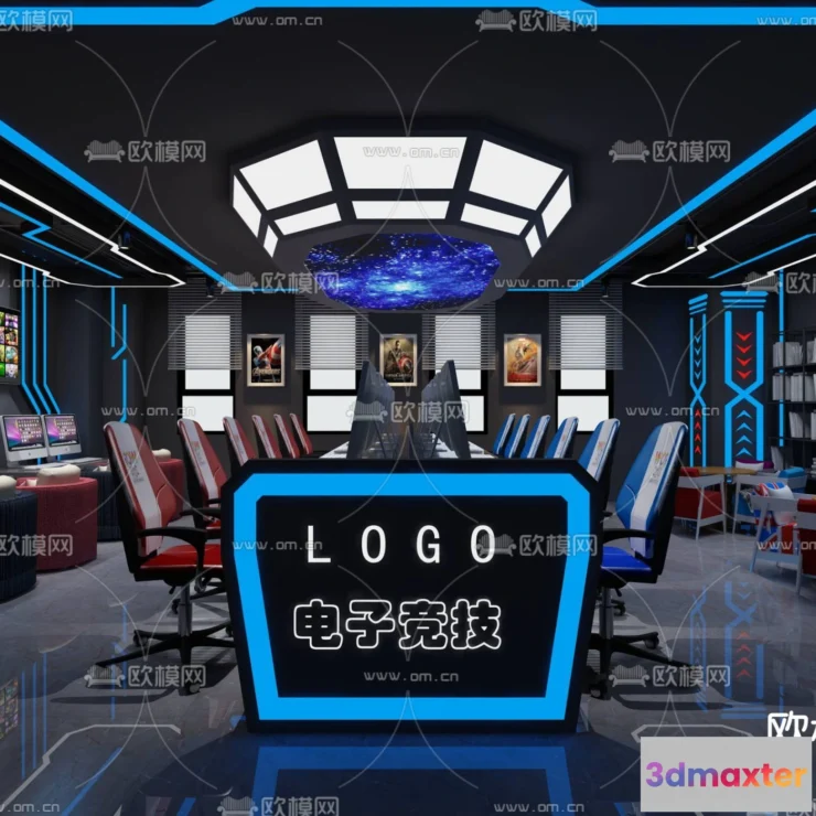 1535368 - PUBLIC COMMERCE SPACE - 3D Model For Interior Design - 10854 3D Max