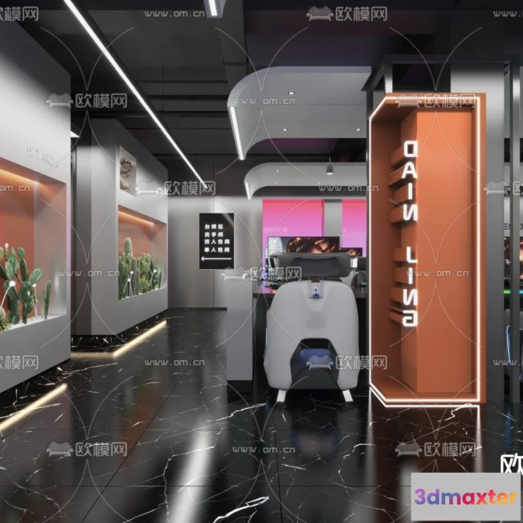 1535428 - PUBLIC COMMERCE SPACE - 3D Model For Interior Design - 10884 3D Max