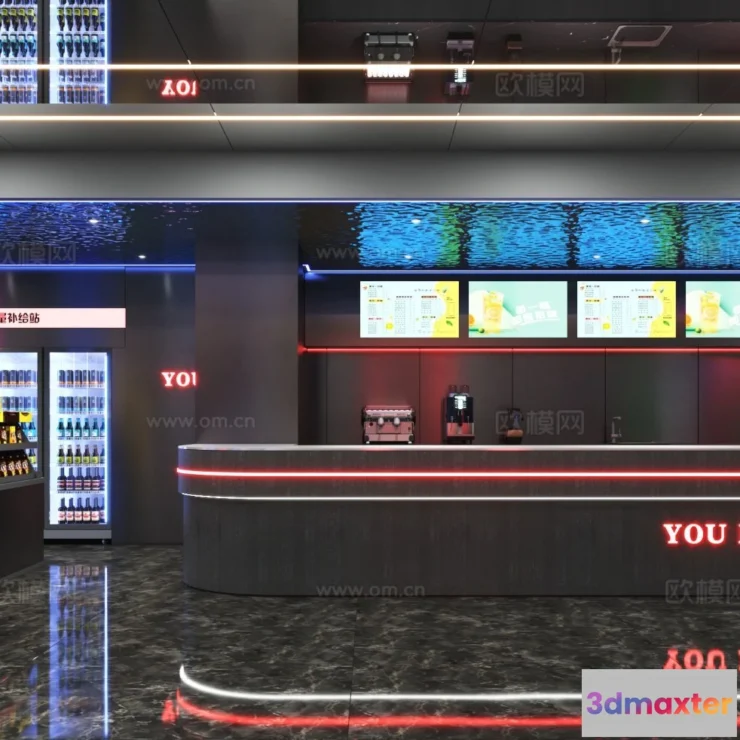 1535452 - PUBLIC COMMERCE SPACE - 3D Model For Interior Design - 10896 3D Max