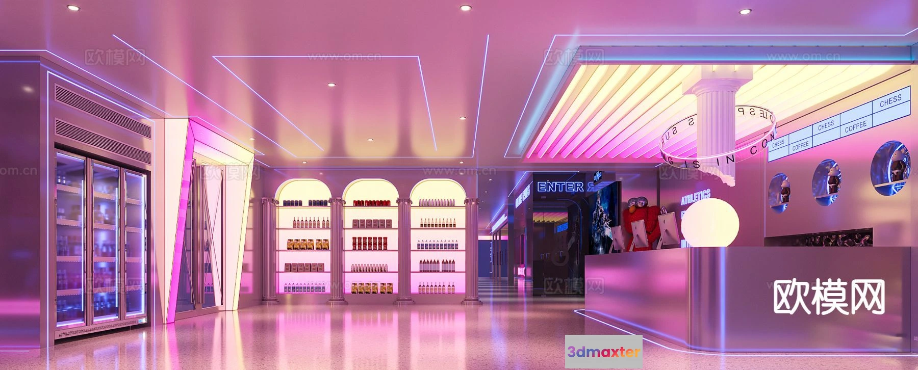 1535456 - PUBLIC COMMERCE SPACE - 3D Model For Interior Design - 10898 3D Max