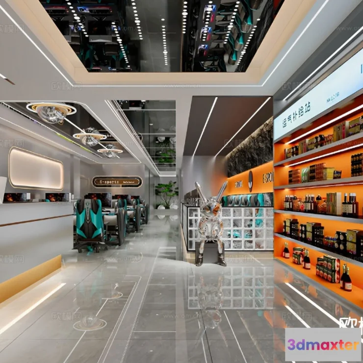 1535462 - PUBLIC COMMERCE SPACE - 3D Model For Interior Design - 10901 3D Max