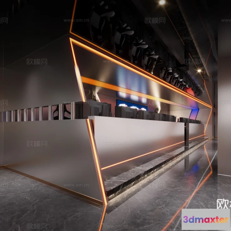 1535476 - PUBLIC COMMERCE SPACE - 3D Model For Interior Design - 10908 3D Max