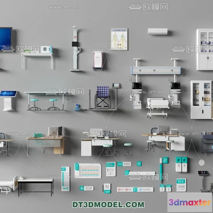 1536380 - HOSPITAL CLINIC - 3D Model For Interior Design - 11360 3D Max
