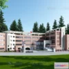 1570152 - Exterior 3D Models of School - 3D Scenes - 044 3D Max