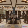 1573884 - Modern Style Interior 3D Blocks and 3D Models - Asian Restaurant 3D Scene - 992 3D Max