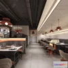 1573920 - Modern Style Interior 3D Blocks and 3D Models - Asian Restaurant 3D Scene - 1010 3D Max