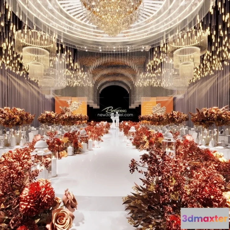 1574116 - 3D Model of Wedding Hall - 3D Scene - 049 3D Max