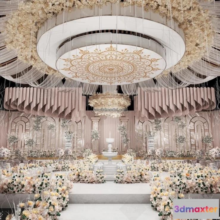 1574218 - 3D Model of Wedding Hall - 3D Scene - 100 3D Max