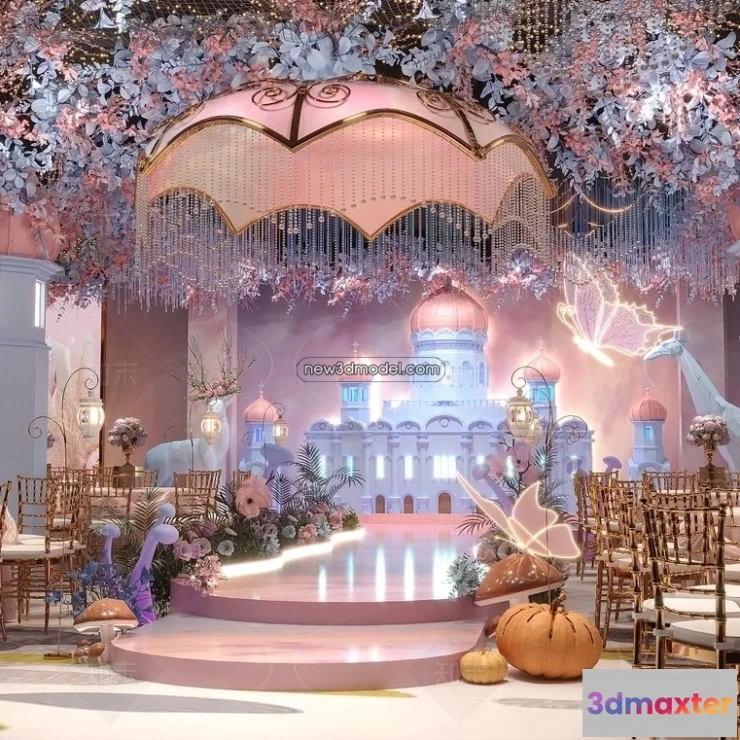 1574288 - 3D Model of Wedding Hall - 3D Scene - 135 3D Max
