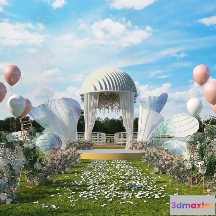 1574354 - 3D Model of Wedding Hall - 3D Scene - 168 3D Max