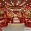 1574460 - Modern Style Interior 3D Blocks and 3D Models - Wedding Hall 3D Scene - 954 3D Max