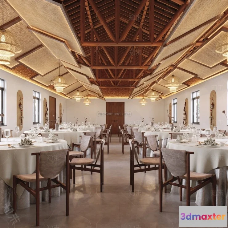 1574468 - Modern Style Interior 3D Blocks and 3D Models - Wedding Hall 3D Scene - 958 3D Max