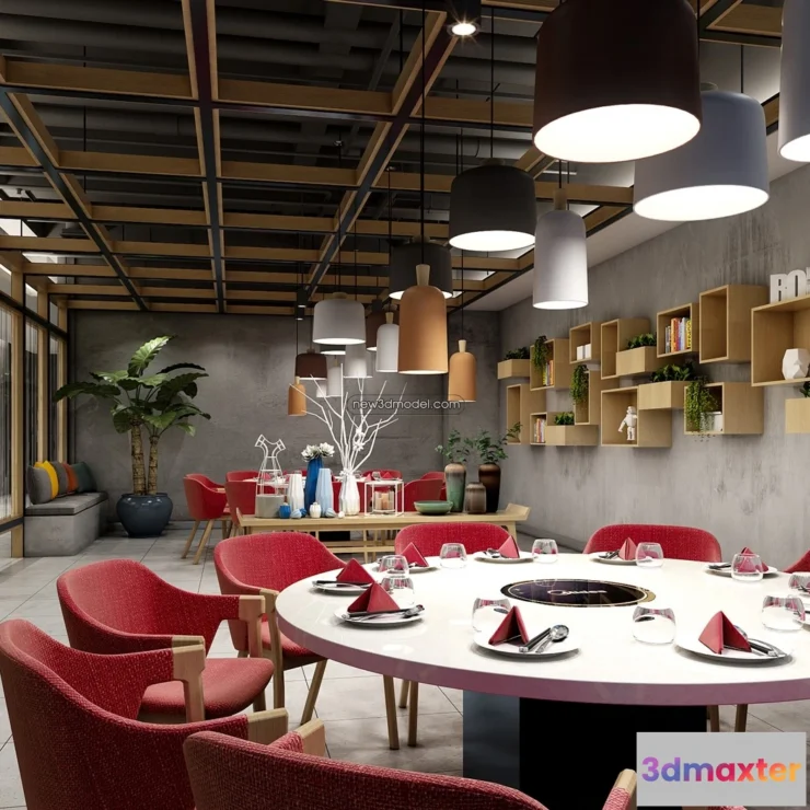 1574700 - Buffet Restaurant of Hotels 3D Scenes - 3D Blocks - 112 3D Max