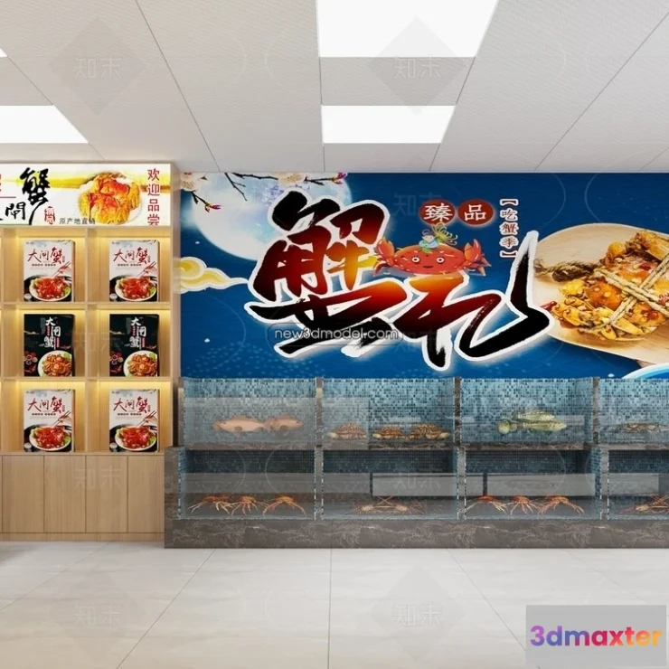 1574858 - Seafood Restaurant 3D Scene - 3D Blocks - 059 3D Max