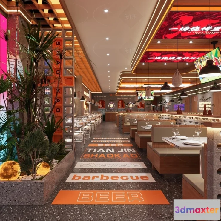 1574910 - Southeast Asia Restaurant 3D Scenes - 3D Blocks - 005 3D Max