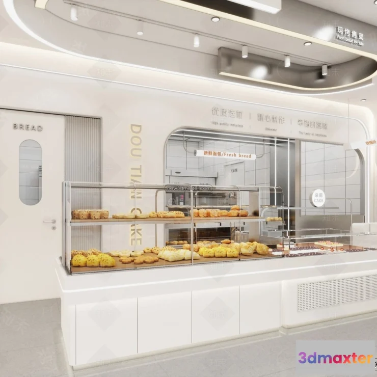 1578394 - Restaurant and Fastfood 3D Scene - 3D Blocks - 059 3D Max