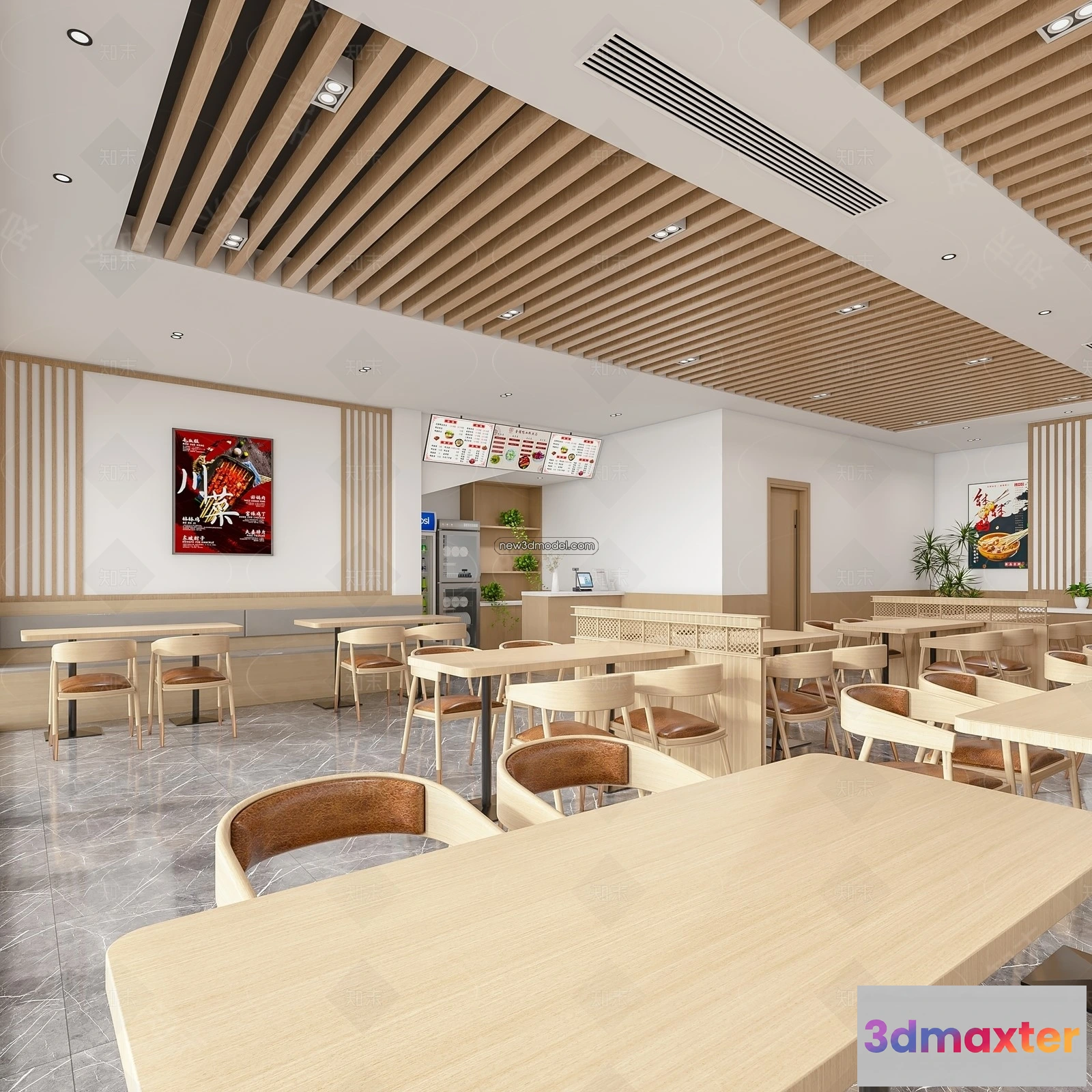 1578490 - Restaurant and Fastfood 3D Scene - 3D Blocks - 107 3D Max