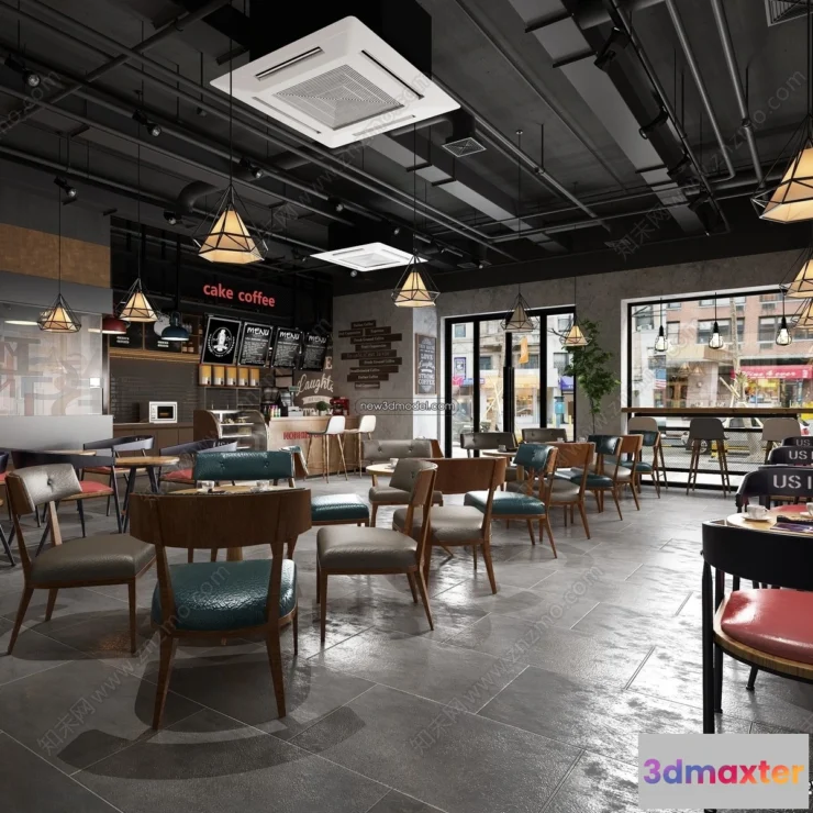 1578598 - Restaurant and Fastfood 3D Scene - 3D Blocks - 161 3D Max