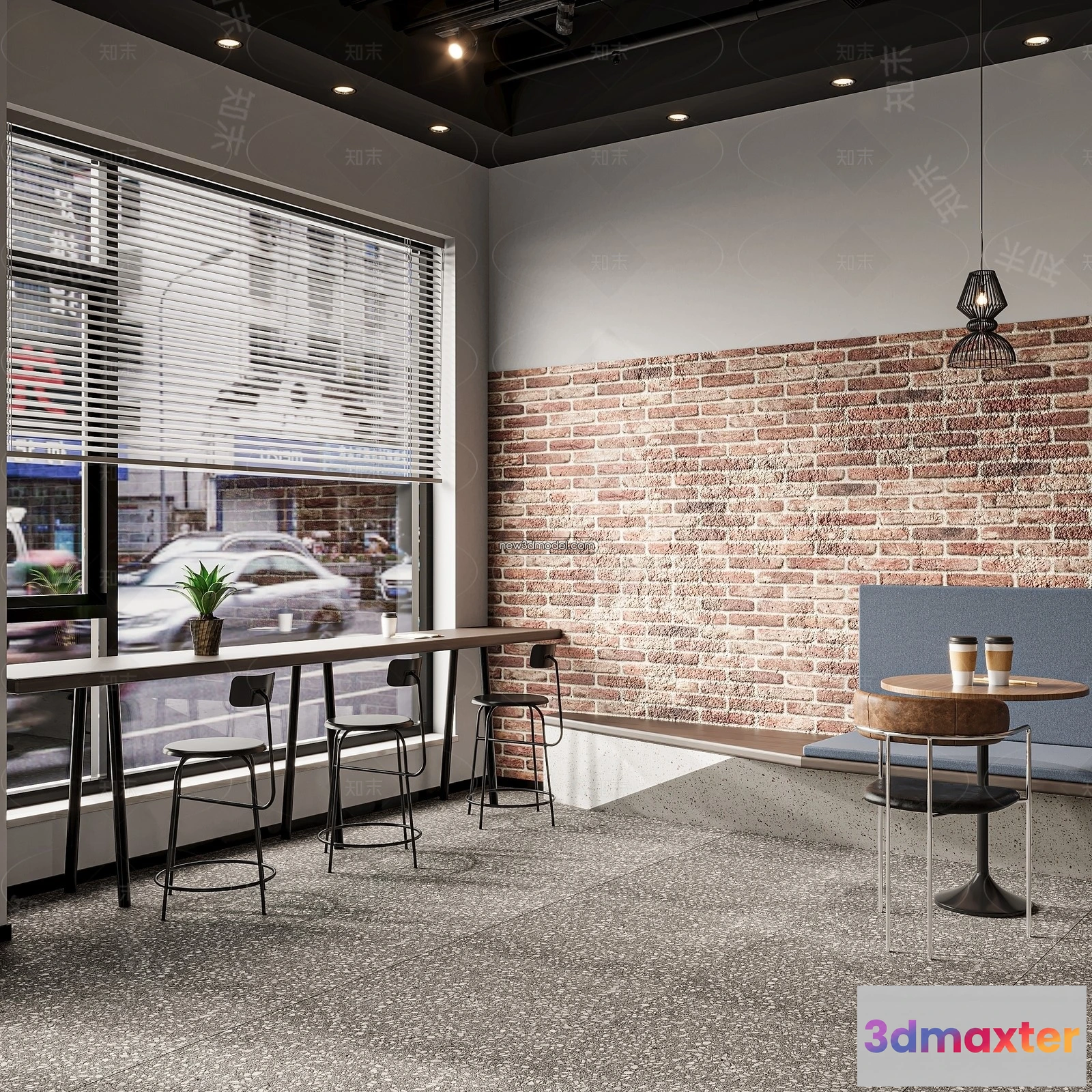 1578618 - Restaurant and Fastfood 3D Scene - 3D Blocks - 171 3D Max