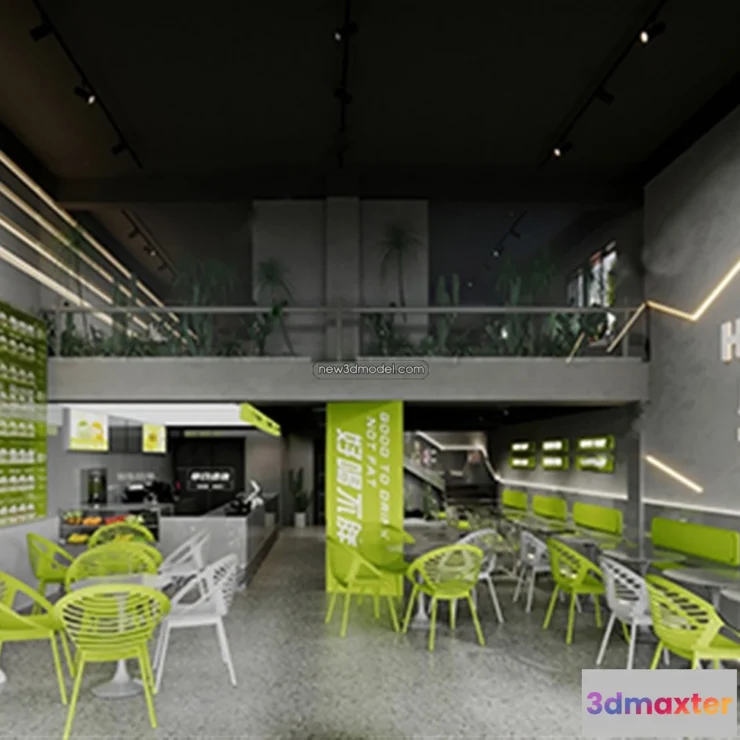 1578764 - Restaurant and Fastfood 3D Scene - 3D Blocks - 244 3D Max