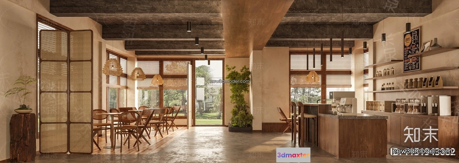 1578836 - Restaurant and Fastfood 3D Scene - 3D Blocks - 280 3D Max