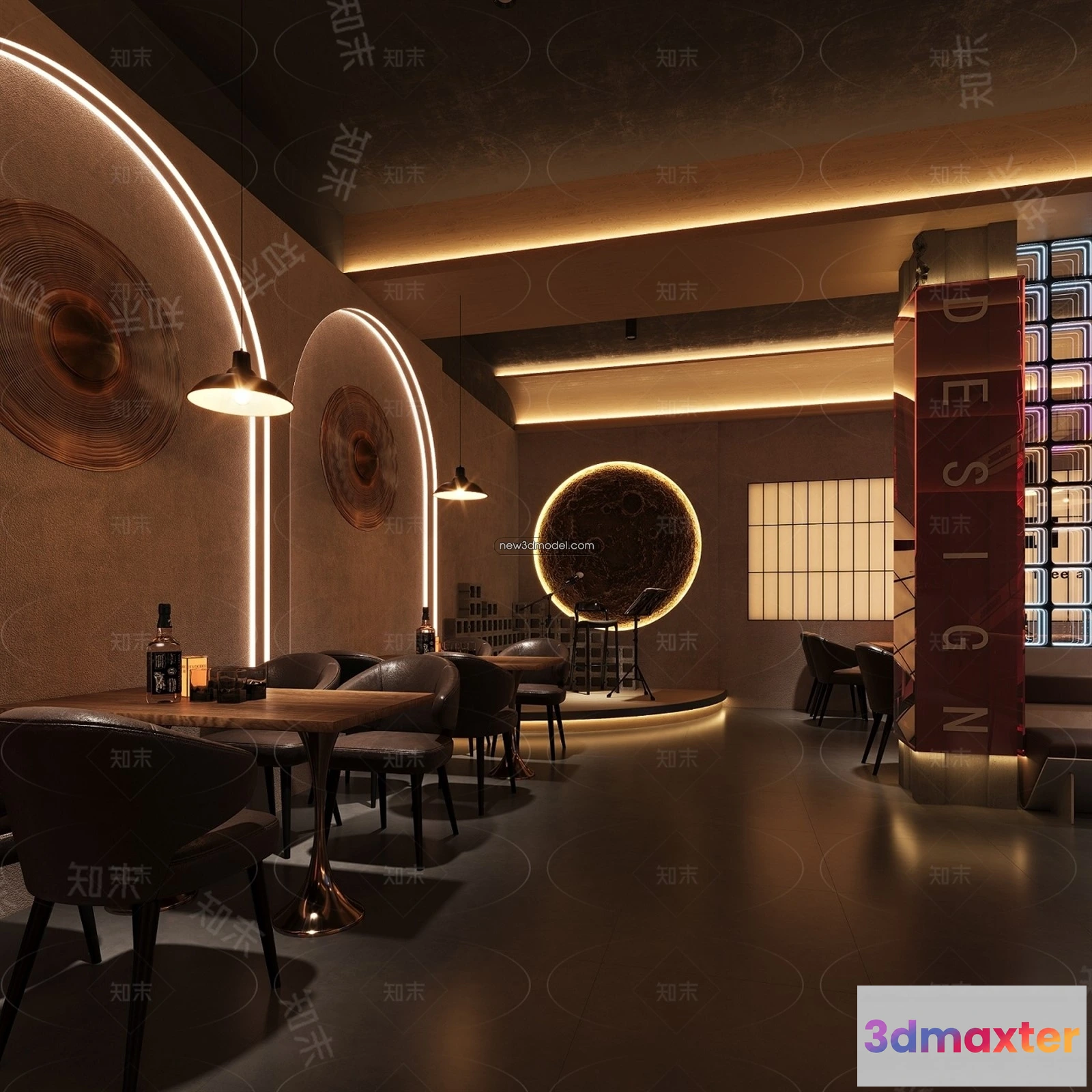 1579946 - Interior 3D Model of Bar - 3D Blocks - 032 3D Max