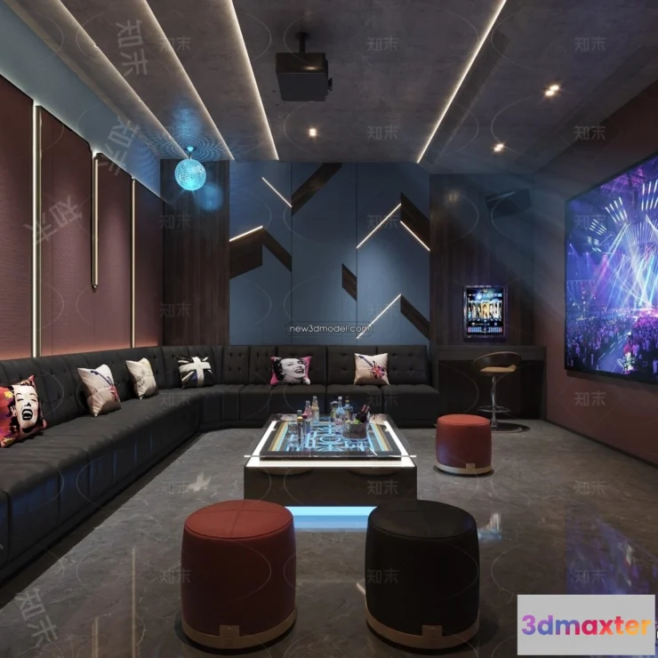 1580098 - Interior 3D Model of KTV - 3D Blocks - 108 3D Max