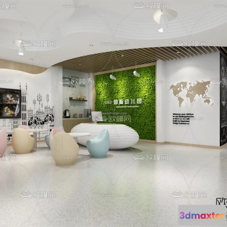 1580170 - Interior 3D Model of Kindergarten - 3D Scene - 018 3D Max