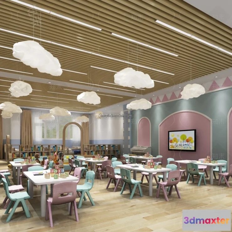 1580252 - Interior 3D Model of Kindergarten - 3D Scene - 059 3D Max