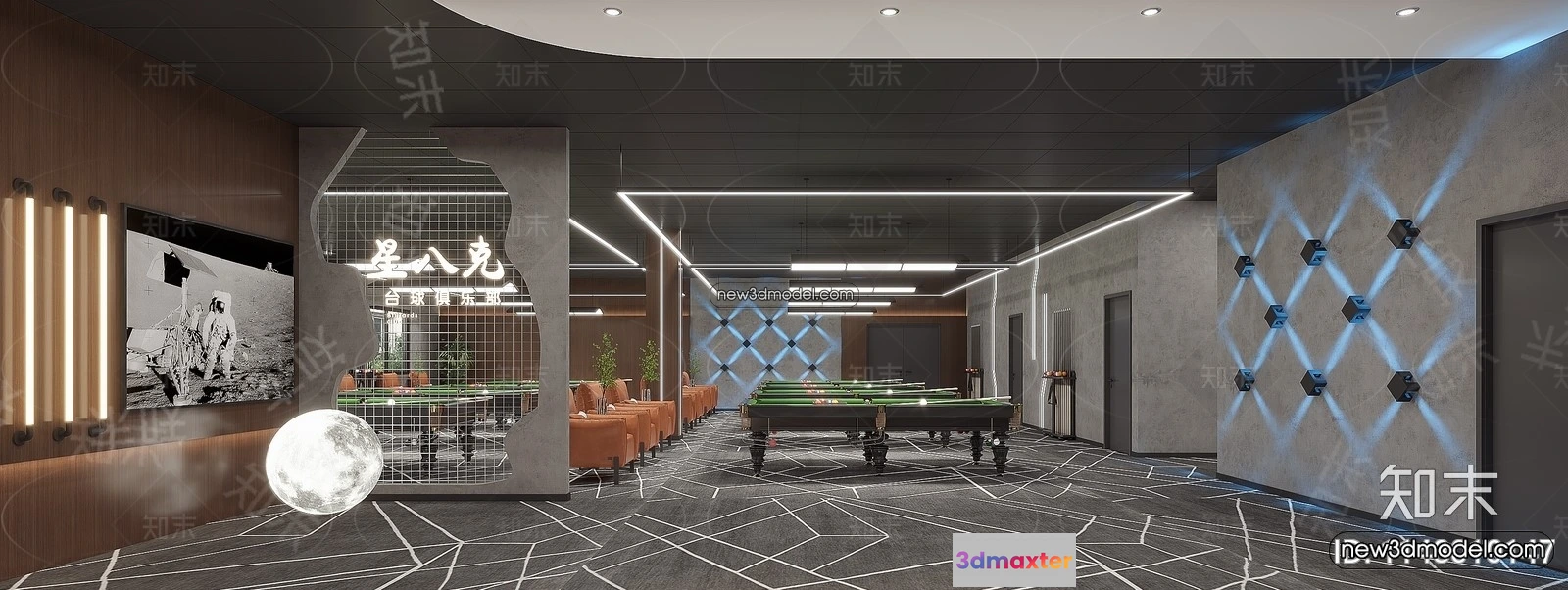 1583853 - Interior 3D Models of Billiard - 3D Blocks - 037 3D Max