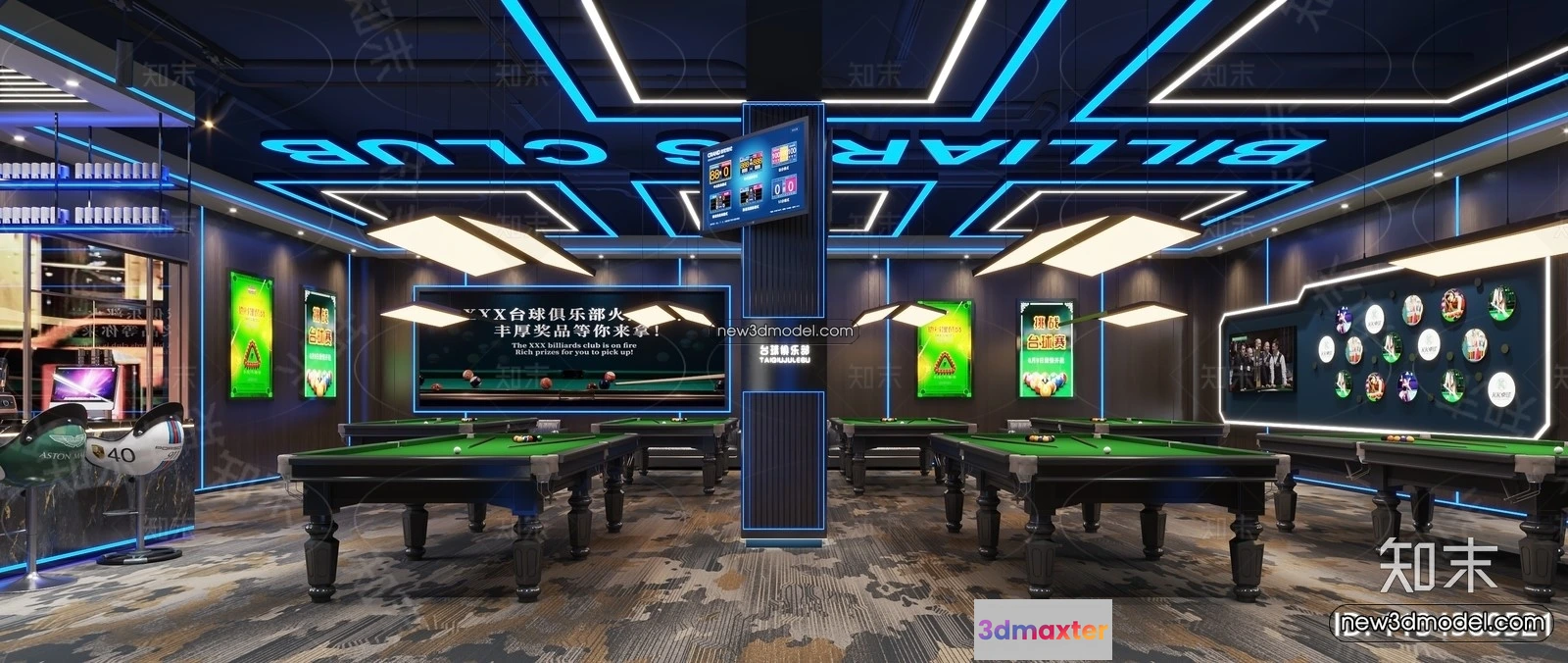 1583875 - Interior 3D Models of Billiard - 3D Blocks - 048 3D Max