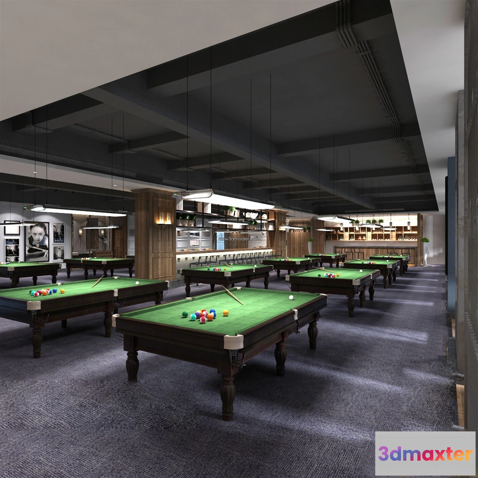 1583945 - Interior 3D Models of Billiard - 3D Blocks - 083 3D Max
