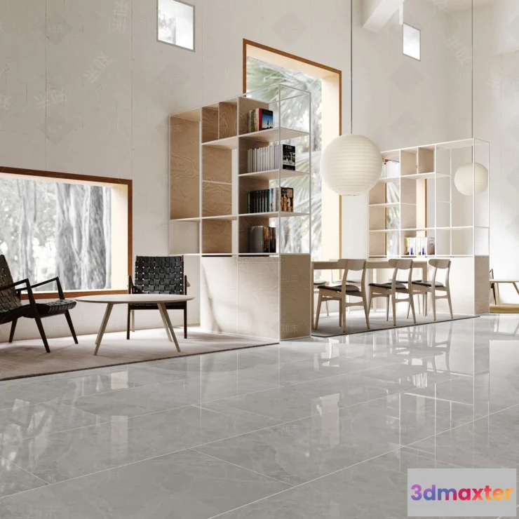 1584357 - Modern Style Interior 3D Blocks and 3D Models - Coffee Shop 3D Scene - 820 3D Max