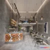 1584411 - Modern Style Interior 3D Blocks and 3D Models - Coffee Shop 3D Scene - 847 3D Max