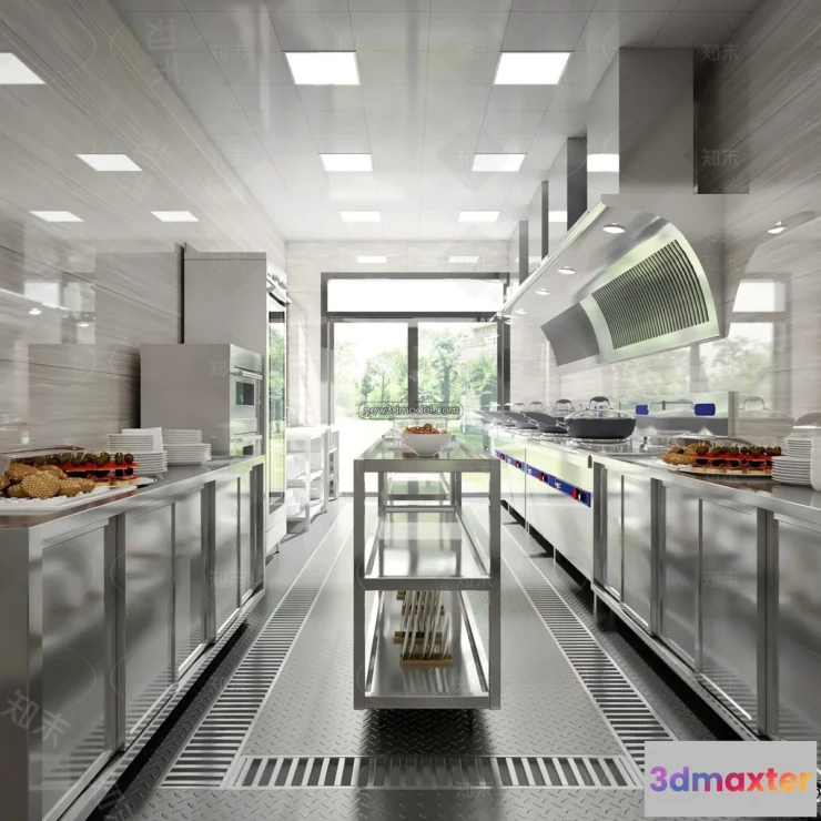 1584499 - Restaurant Kitchen 3D Models - 3D Scene - 004 3D Max