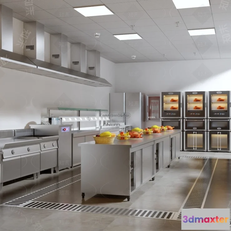 1584501 - Restaurant Kitchen 3D Models - 3D Scene - 005 3D Max