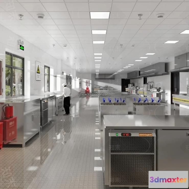 1584505 - Restaurant Kitchen 3D Models - 3D Scene - 007 3D Max