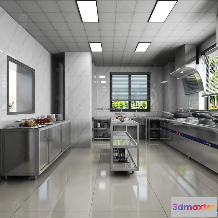 1584507 - Restaurant Kitchen 3D Models - 3D Scene - 008 3D Max