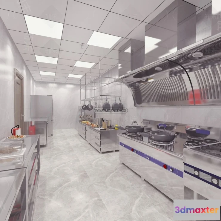 1584511 - Restaurant Kitchen 3D Models - 3D Scene - 010 3D Max