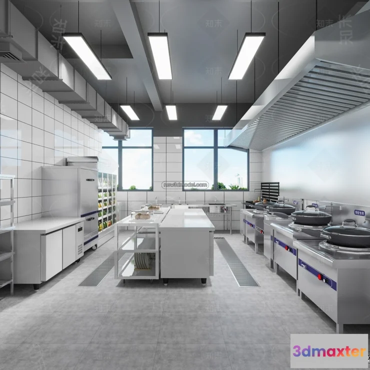 1584517 - Restaurant Kitchen 3D Models - 3D Scene - 013 3D Max