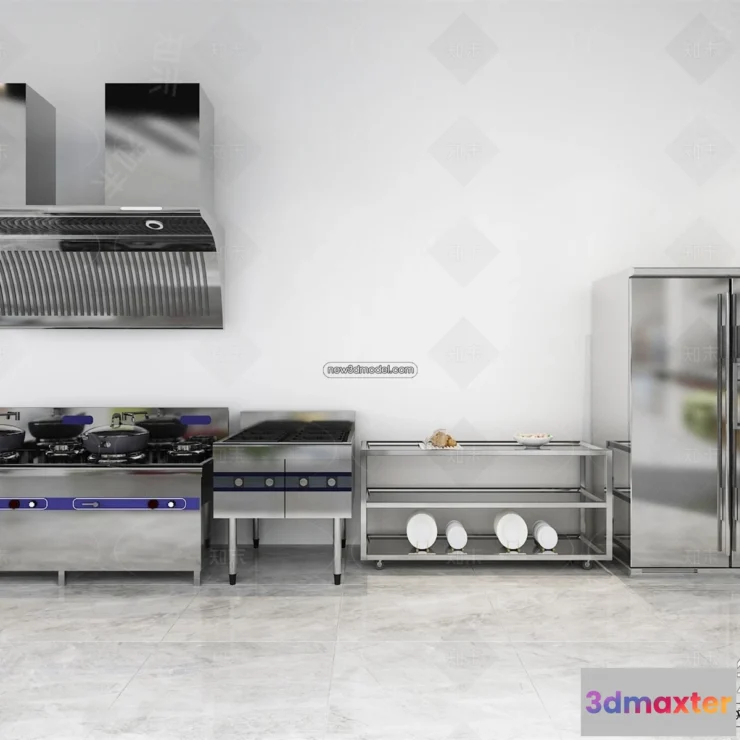 1584523 - Restaurant Kitchen 3D Models - 3D Scene - 016 3D Max