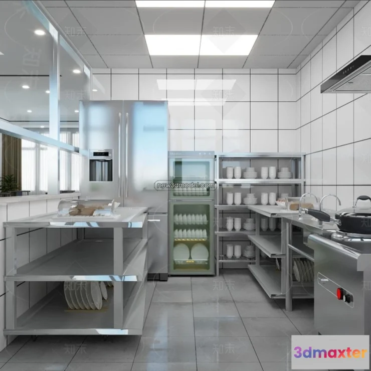 1584537 - Restaurant Kitchen 3D Models - 3D Scene - 023 3D Max